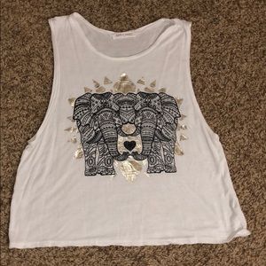 Elephant print tank